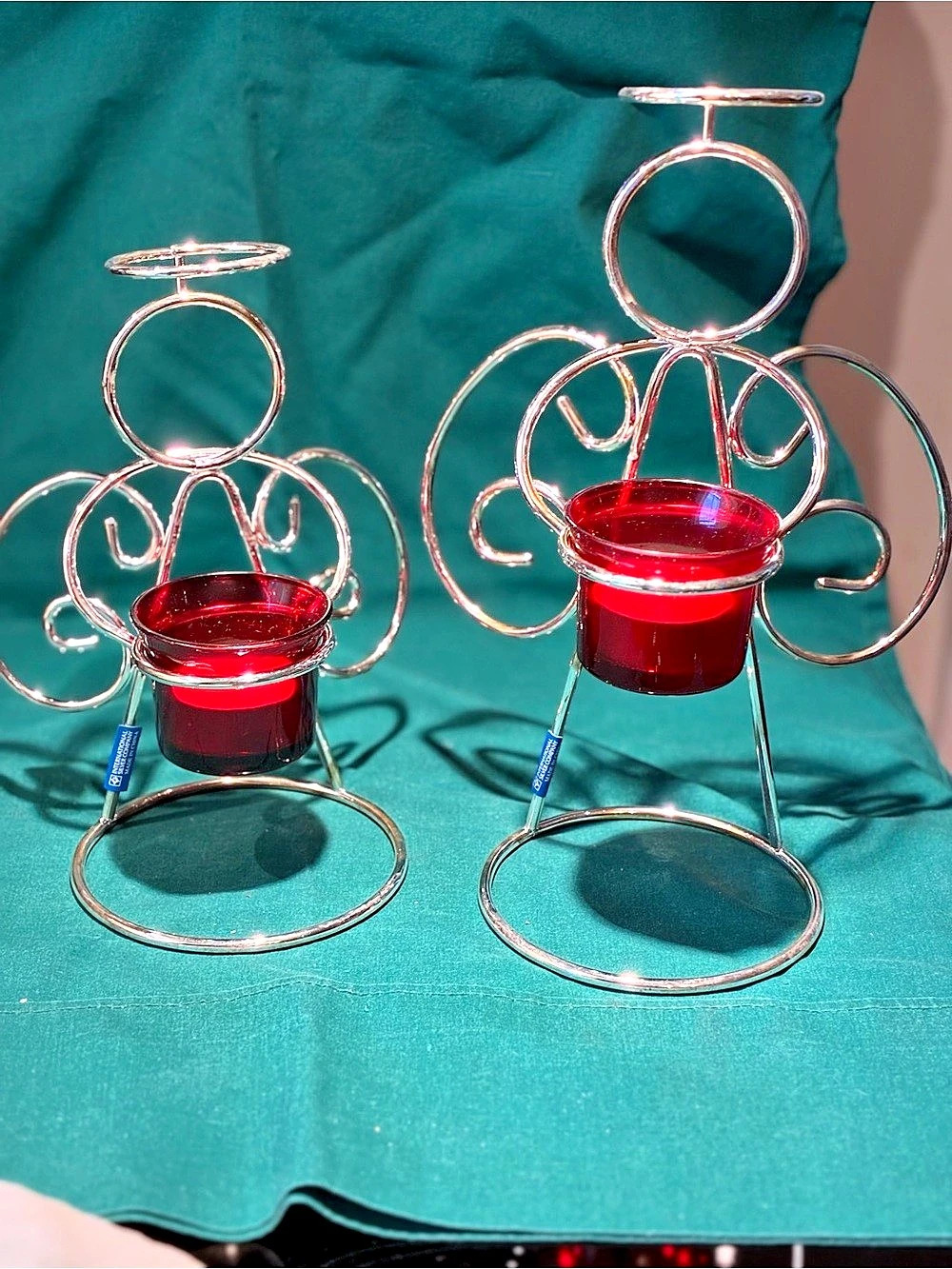 International Silver Company Angel Votive Candle Holders NOS